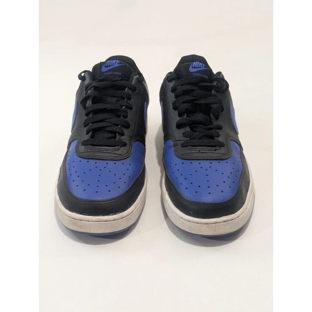 Nike Court Vision Low Black Royal Blue Sneakers Men's Size 10 Casual Shoes‎